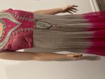 Pink/Grey Ambre flared salwar-Sleeveless