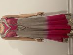 Pink/Grey Ambre flared salwar-Sleeveless