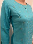 Blue Embroidered Kurti