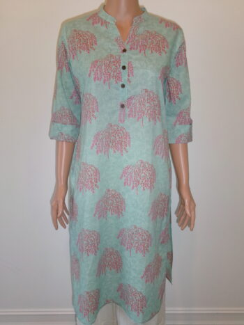 Blue/Pink Floral Print Dress