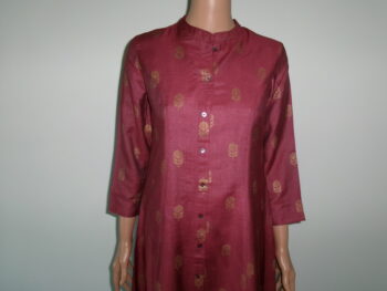 Red Gold Print Dress